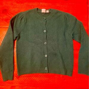 Holiday green cardigan